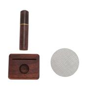 SUNGOOYUE Distributore di Aghi per caffè Home Cafe, Set di Agitazione per Polvere di caffè di Alta qualità con Base in Legno e Display a Disco (58MM)