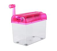 SUNGOOYUE Distruggidocumenti Manuale Mini Taglierina Portatile a Manovella per Documenti ABS 16,7 X 10 X 14,6 Cm Base Antiscivolo con Taglio a Strisce da 3 a 4 Mm per Carta A6 per Ufficio, Casa,