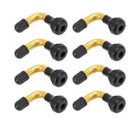 SUNGOOYUE Estensione della VALVOLA Pollice 8 Pacchetto, Design Angolato in Lega di Alluminio per Pneumatici Tubeless con Bici da Scooter Universali con Guarnizione