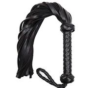 SUNGOOYUE Frusta Addestramento Cavalli in Pelle Sintetica - 59.5cm Poliestere Rinforzato - per Dressaggio/Salto Ostacoli - Impugnatura Antiscivolo (Nero)