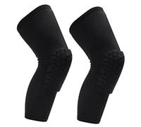 SUNGOOYUE Ginocchiera a Compressione, 2 Pezzi Ginocchiera Unisex a Compressione Ginocchiera per Pallacanestro Calcio (Nero)