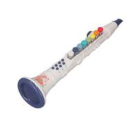 SUNGOOYUE Giocattolo Clarinetto in Plastica Educativa per Bambini con Volume Regolabile e Strumento Musicale Leggero per il Compleanno dei Bambini (WHITE)