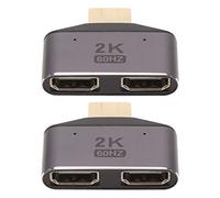 SUNGOOYUE HD -Multimedia Interfaccia da 1 a 2 Schegge Adattatrici con Luce Indicatore, Uso Retrognato Ed Efficiente per Tutti i Dispositivi Compatibili con Interfaccia Multimedia HD, 2pcs