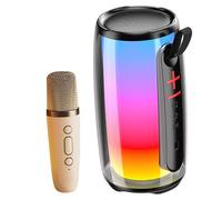 SUNGOOYUE Macchina per Karaoke Bluetooth, Mini Karaoke con Microfono e connettività Bluetooth Wireless, Altoparlante Portatile per Feste in Casa Ed Eventi All'aperto