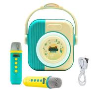 SUNGOOYUE Macchina per Karaoke, Set di Altoparlanti per Microfono Wireless Bluetooth Portatile con 2 Microfoni Portatili Wireless per Feste in Casa All'aperto (BLUE)