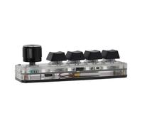 SUNGOOYUE Mini Tasti 4 Tasti 1 Manopola Tastiera Programmabile di Connessione USB/BT per Giochi Music Acrilic