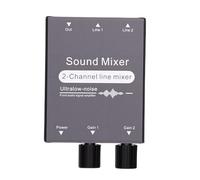 SUNGOOYUE Mixer a 2 Commutatore 2 Ingressi 1 Uscita da 3,5 Mm Controllo Doppio Volume per Altoparlanti per Cuffie Computer 0,001 per Soppressione del Rumore del Loop di Terra