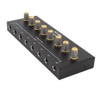 SUNGOOYUE Mixer Esterno Portatile, Mixer Audio a 8 Canali con Controllo del Guadagno per le Prestazioni Dal Vivo Studio Registrazione DJ Setup