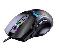 SUNGOOYUE Mouse da Gioco RGB, 7 Effetti di Luce con 16,8 Milioni di Colori 9 Pulsanti Programmabili Design Ergonomico da 12.000 DPI, con Cavo da 1,8 M e 20 Profili Macro, per Giochi per PC