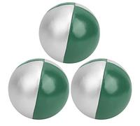 SUNGOOYUE Palline da Giocoliere, Palla da Lancio Morbida e Confortevole in Pelle PU per Bambini Adulti, con 4 per Prestazioni di Intrattenimento per Il Tempo Libero All'apert (Verde/Argento)