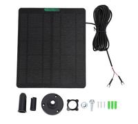 SUNGOOYUE Pannello Solare da 10 W per Fotocamera di Sicurezza, Caricabatterie Monocristalline con Design per Il Rivestimento del Rivestimento ETFE per Un Campanello Video Esterno (Black)