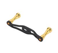 SUNGOOYUE Parte di Sostituzione della Maniglia della Bobina di Pesca, Braccio Doppio Bilanciere in Lega di Alluminio 90 Mm Design Ergonomico in Oro con Alta Resistenza per Baitcasting
