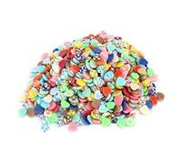 SUNGOOYUE Perle Imitazione a Forma di Cuore | Perline colorate artigianali a forma di cuore per la decorazione di abbigliamento Perla finta da 10 mm Creazione di
