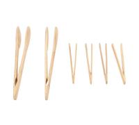 SUNGOOYUE Pinze in Legno da 6 Pezzi, Utensili da Multiuso Riutilizzabili per Servire Cibo, Cucinare e Grigliare, per Insalata, Formaggio, Frutta, Pane, Pasta