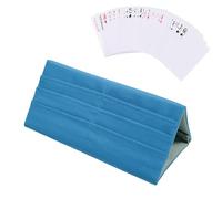SUNGOOYUE Porta Carte da Gioco, Porta Carte da Gioco di Grande capacità, Portatile e Comodo, Facile Gestione delle, Gameplay Organizzato con 6 Slot, Ideale per Giochi Tradizionali Ed Educativi (BLUE)