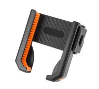 SUNGOOYUE Porta del Telefono Magnetico, Pellicola Magnetica Montaggio del Telefono Cellulare Magnetica Postano per Scrivania 360 Regolabile con Giuntura a Sfera di Blocco di Sicurezza (Orange)