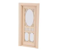 SUNGOOYUE Porta della Casa delle Bambole in Miniatura, 1:12 Basswood European Bambole Fai -da -te Disposizioni con Costruzione Intagliata Cava