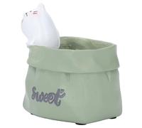 SUNGOOYUE Portapenne in Resina Decorazione da Scrivania per Animali Carini Fioriera Succulenta per Camera da Letto Dell'ufficio (Gatti)