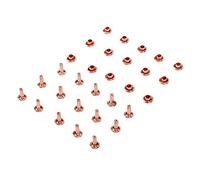 SUNGOOYUE Rivetti a Testa Piatta, Rivetti in Ferro e Metallo 100 Set 7x8mm Viti in Oro Rosa per Artigianato in Pelle Fai da Te, Elevata Durezza Forte Lucente per Cinture Portachiavi Cinghie di Borse