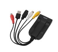 SUNGOOYUE Scheda di Acquisizione Video, Interfaccia Multimediale HD Plug and Play Convertitore AV S Video a USB, con Pulsante di Commutazione Rapida per PC Laptop TV BOX Fotocamera DSLR