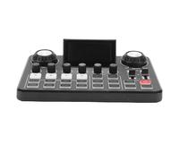 SUNGOOYUE Scheda Live USB, Mixer Portatile con Display a LED, Tecnologia di Riduzione del Rumore, Batteria Integrata da 3600 MAh, per Registrazione Podcast, Streaming Live, PC, Telefono