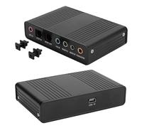 SUNGOOYUE Scheda USB Esterna, a 5.1, Lega di Alluminio Nera, 21x89x69mm, Porte I/O Multiple per Karaoke e Uso Professionale