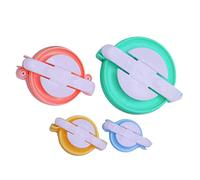 SUNGOOYUE Set per Pompon, 4 Misure Strumento in Plastica per Lavorare a | Riutilizzabile, Robusto per Filati di Lana, Facile da Usare con Filo e Forbici, Ideale per Ciondoli e Progetti di Peluche