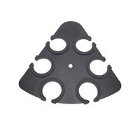 SUNGOOYUE Supporto per Microfono, Organizzazione del Microfono in Acciaio Al Carbonio Ed Espositore con Coperture in Silicone per Karaoke Domestico in Studio (6 fori)