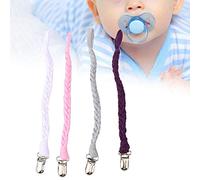 SUNGOOYUE Taste per Ciucini di Sicurezza per Morsetti per Capezzoli/Supporto per Capezzoli Fai -da -Te con Disegni Unici per i Giocattoli per la Dentizione di Bottiglie per Bambini [4pc] (Stile 1)