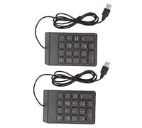 SUNGOOYUE Tastiera Numerica Cablata USB Ergonomica, Plug and Play 18 Tasti Tasto per il Desktop per Laptop per PC - Adatto per Utenti di Laptop, Banche - Materiale ABS (2 pezzi)