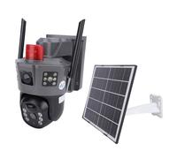 SUNGOOYUE Telecamera di Sicurezza Solare 4G LTE, Telecamera di Localizzazione Automatica per Rilevamento Umano AI Wireless Esterna per proprietà Rurale Farm Barn Ranch
