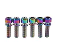 SUNGOOYUE Titan -Bike Bike Vite -Set 6pcs M5 X 18 Mm con Rondelle, Alta Resistenza e Stabili per la Ruota Stradale (Lucido; 3x2,6 mm)