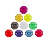 SUNGOOYUE Topper per Interruttore a Pedale per Effetto Chitarra, 10 Pezzi, Coperture Protettive Colorate Rinforzate per PC Antiscivolo con Superficie Strutturata per Pedaliera (RPP-3 Stile diamante