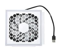 SUNGOOYUE Ventola di Raffreddamento per Serie S, Raffreddamento Efficiente con Schienale Sospeso Lateralmente e 7 Modalità di Luce Colorata, Porta di Ricarica USB 3.0, con Barra Luminosa