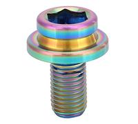 SUNGOOYUE Vite Pedivella Bicicletta, Lega di Titanio M8 * 15mm Movimento Centrale Viti ASSE BB Bullone Pedivella (Colorato)