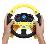 SUNGOOYUE Volante Simulato Giallo per, Giocattoli Educativi per Lo Sviluppo del Motore, Un Veicolo Sicuro e Divertente per (Yellow)