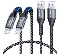 SUNGUY Cavo di ricarica per iPhone, corto, da 50 cm, certificato MFi, in nylon, compatibile con Carplay iPhone 14/13/12/11 Pro Max Mini Xs 8 7 6 5 Plus, iPad Air/Mini Grigio