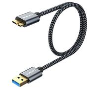 SUNGUY Cavo Hard Disk esterno, 0.5m USB3.0 5Gbps USB A a Micro B per WD Elements, Seagate, Disco Rigido Esterno WD,My Passport Ultra, SSD, Galaxy Pro 12.2, Galaxy S5, Note 3