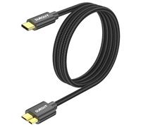 SUNGUY Cavo Hard Disk USB C, 1m USB3.1 10Gbps Cavo Micro B Maschio a USB C Maschio, Cavo USB Type-C Hard Disk per WD Elements, HDD, Toshiba, Esterno-Nero
