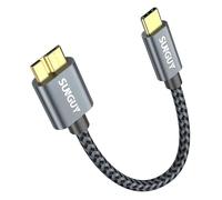 SUNGUY Cavo Hard Disk USB C Corto, 15cm USB3.1 10Gbps Cavo Micro B Maschio a USB C Maschio, Cavi USB Type-C Hard Disk per WD Elements, HDD, Toshiba, Esterno