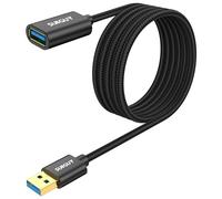 SUNGUY Cavo Prolunga USB 3.0,Cavo Prolunga Maschio A Femmina A Alluminio 5 Gbps per lettore di schede, tastiera, stampante, scanner, fotocamera [2m-Nero-1Pezzi]
