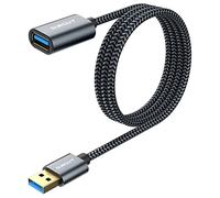 SUNGUY Cavo Prolunga USB 3.0,Cavo Prolunga Maschio A Femmina A Alluminio 5 Gbps per lettore di schede, tastiera, stampante, scanner, fotocamera [1m-Grigio-1Pezzi]