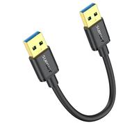SUNGUY Cavo USB 3.0, 0.15M USB A Maschio a A Maschio Super Speed 5Gbps, Maschio a Tipo A Maschio per Stampanti, Modem, Dischi Rigidi, Fotocamere, Dischi Esterni, Altoparlanti, Computer, DVD