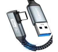 SUNGUY Cavo USB C, 0,3 m 90 Gradi Cavo Type C Ricarica rapida e trasferimento a 10Gbps Cavo Android Auto compatibile con iPhone 16/15 Pro Max, Galaxy S24/S23/S22, P30 Lite