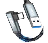 SUNGUY Cavo USB C, 2m 90 Gradi Cavo Type C Ricarica rapida e trasferimento a 5Gbps Cavo Android Auto compatibile con iPhone 16/15 Pro Max, Galaxy S24/S23/S22, P30 Lite