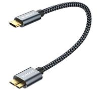 SUNGUY Cavo USB C a Micro B, 0.3M USB 3.1 Cavi per Disco Rigido Cavo Hard Disk USB C Compatibile con Toshiba, Seagate, WD, Galaxy S5 Note 3, HDD ecc