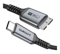 SUNGUY Cavo USB C a Micro B 0,5m, USB C Maschio a Micro B Maschio Cavo hard disk esterno Tipo C 3.0 a Micro USB Compatibile con disco esterno Chromebook Pixel/MateBook/WD, MacBook, Galaxy S5 Note 3