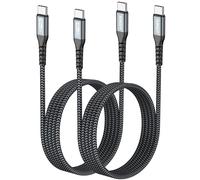 SUNGUY Cavo USB C a USB C 60W cavetto USB Type C ricarica rapida Tipo C a C per iPad Pro 2020, MacBook Pro 2020, iPad Air 4, Samsung S22 S21 A50,Oneplus 9/10/Nord,Redmi Note 10/Note 11. (1.5m*2)