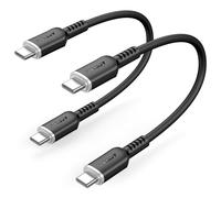 SUNGUY Cavo USB C Silicone, 2 x 0,3M 100W Type C, Ricarica Rapida Compatibile con iPhone 15 Pro Max, Galaxy S24, MacBook Pro 2020, iPad Pro, iPad Air - Nero