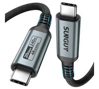 SUNGUY Cavo USB Type C Ricarica Rapida, 1.5M 240W Cavo USB C to C 20Gbps 4K@60 Hz per iPhone 15, MacBook Pro 2020, iPad Pro 2020, iPad Air 4, Samsung Galaxy S23+/S23 Ultra, Pixel